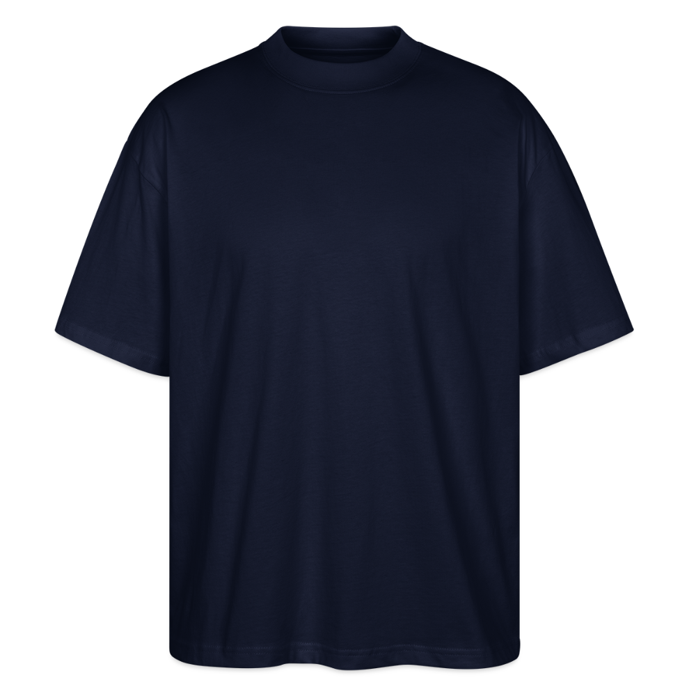 Oversized Unisex T-Shirt mit STEELPUNK PRINT Rückseite - Navy