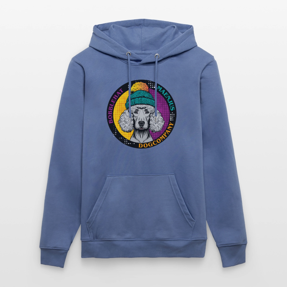 SUnisex Bio-Hoodie mit BOBBLEHAT DOGCOMPANY PRINT - Blau