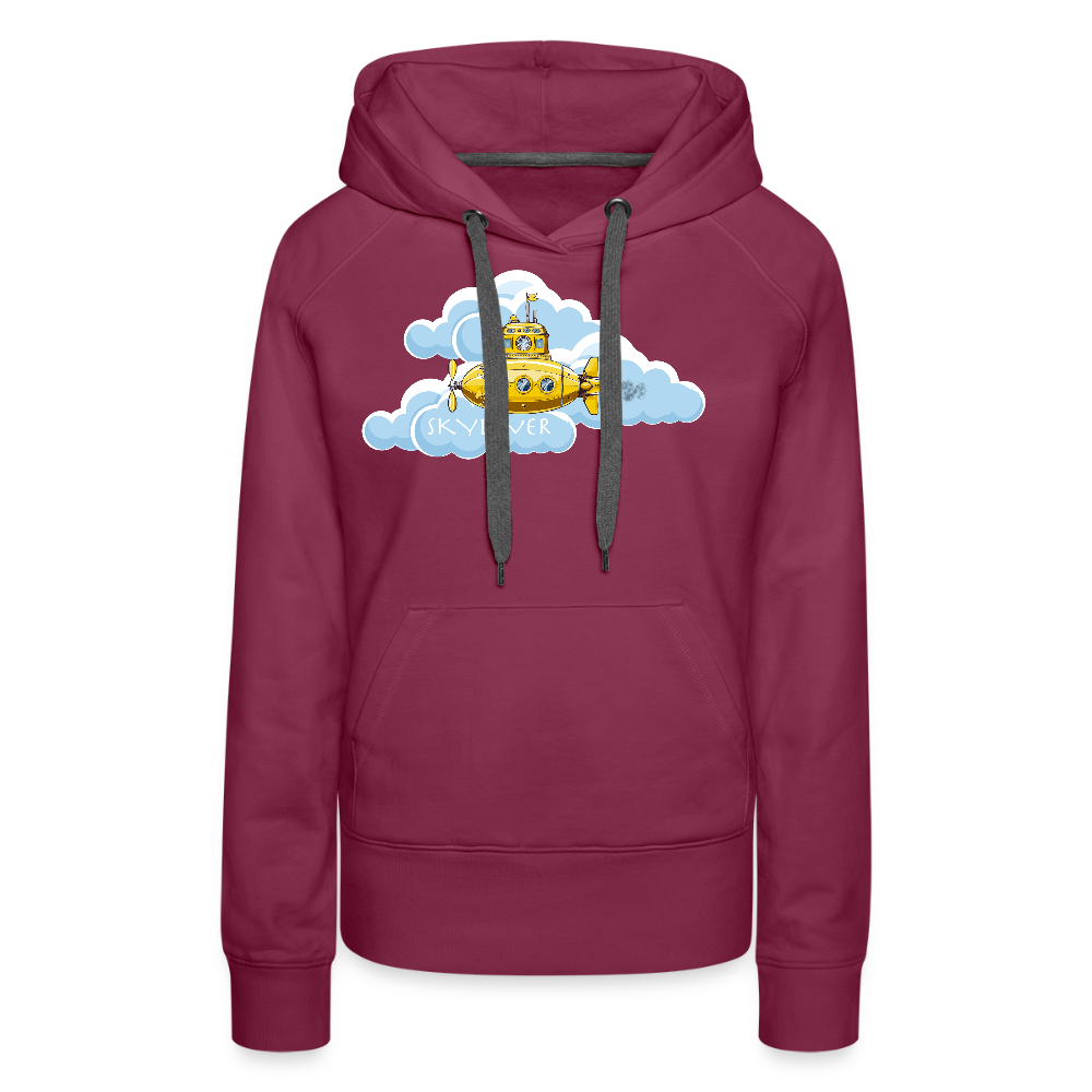Frauen Premium Hoodie mit SKYDIVER PRINT - Bordeaux