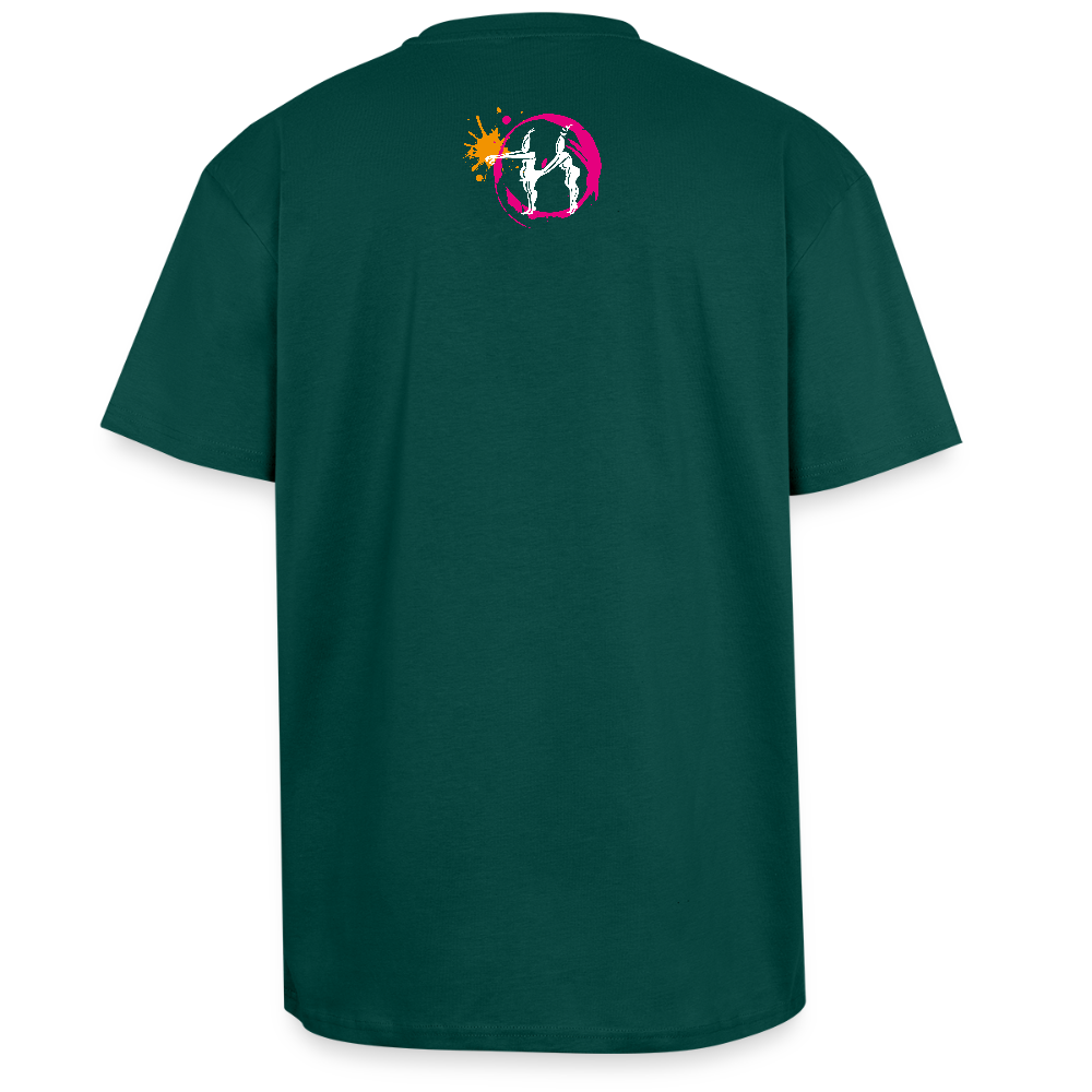 Heavy Oversize T-Shirt mit ES ESKALIERT EH PRINT - hunter Green