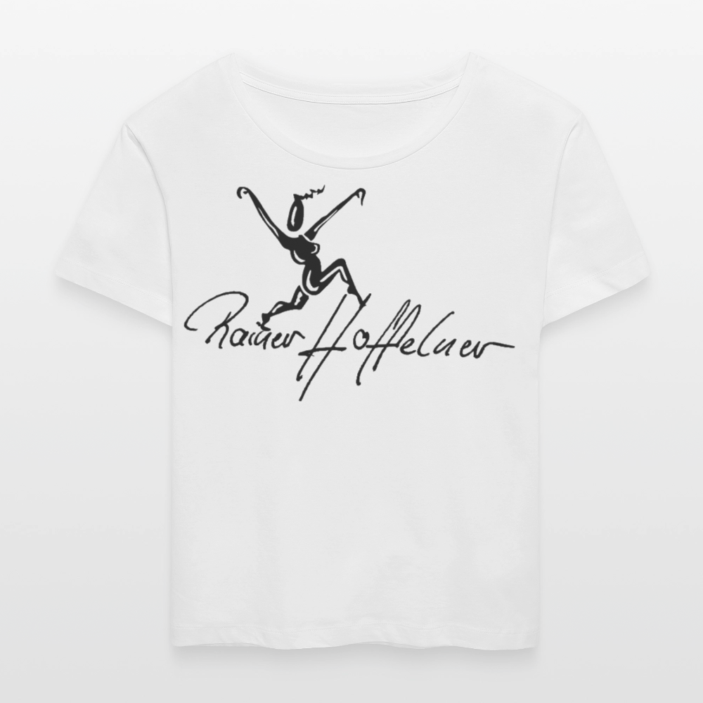 Frauen T-Shirt mit TUSCHEWEIBCHEN PRINT - Weiß