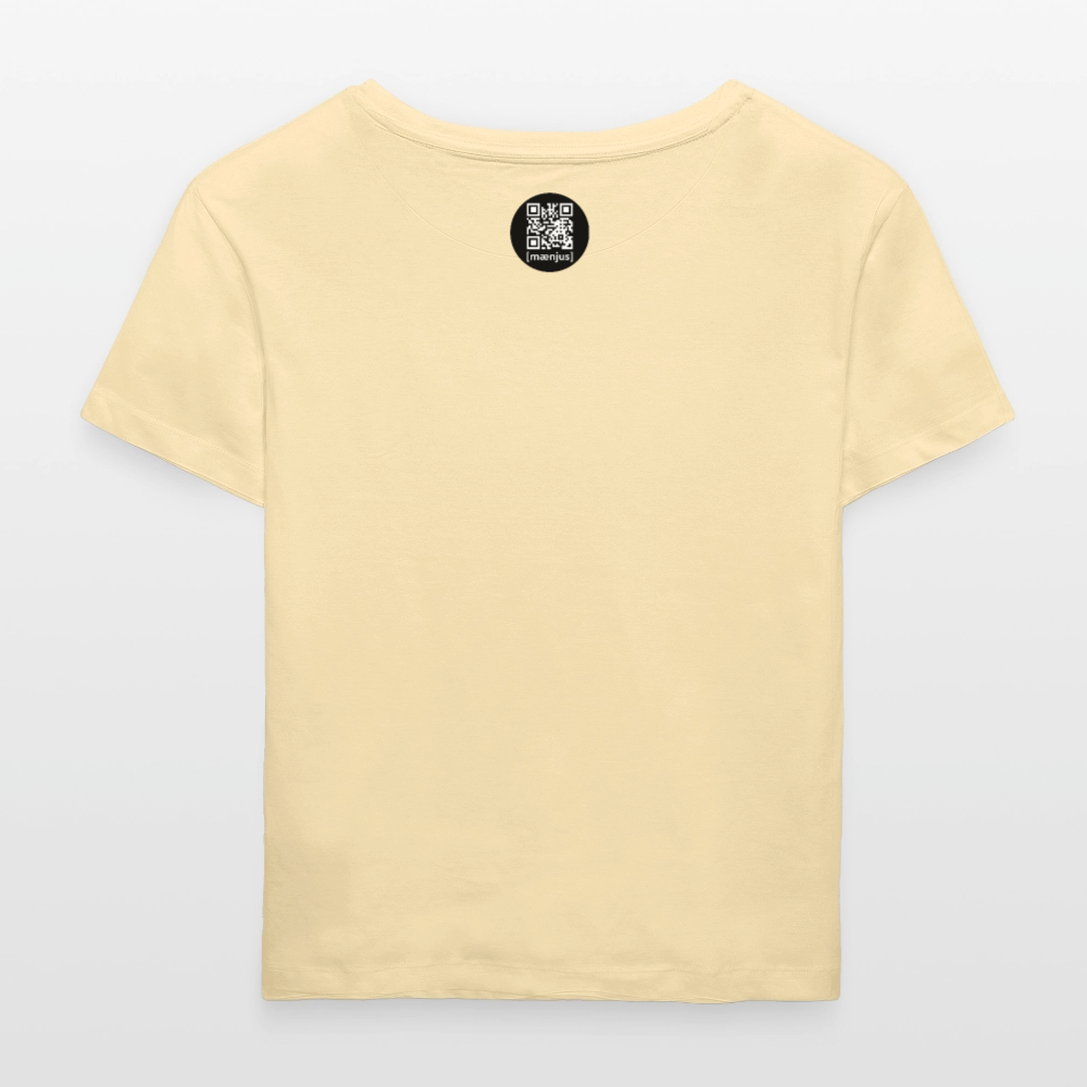 Frauen Rundhals T-Shirt mit WINDROSE PRINT - Creme