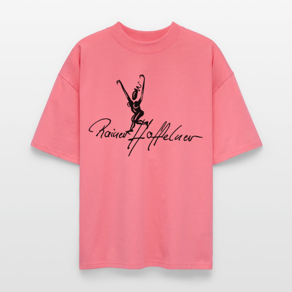 Oversized Unisex T-Shirt mit TUSCHEWEIBCHEN PRINT - Pink