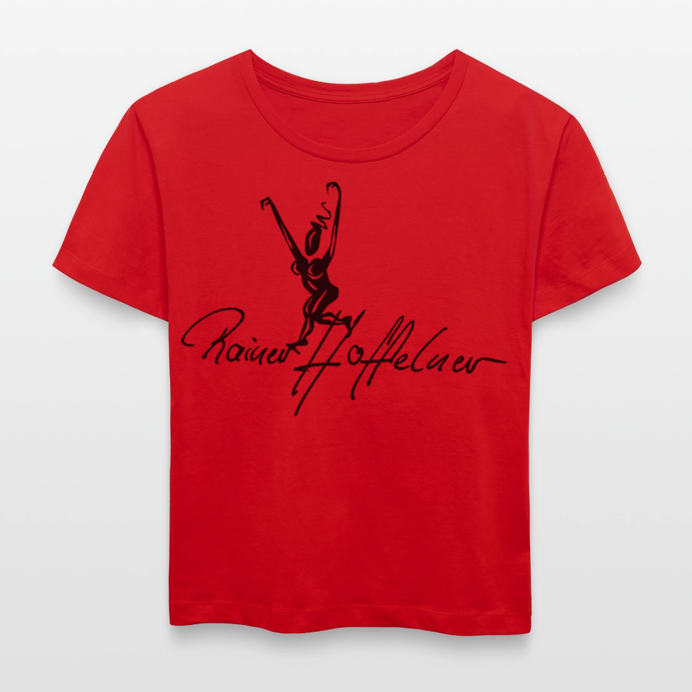 Frauen T-Shirt mit TUSCHEWEIBCHEN PRINT - Rot