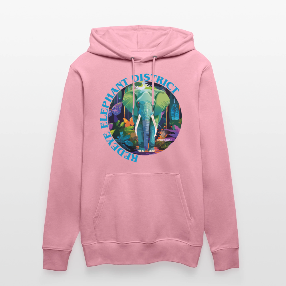 Unisex Bio-Hoodie mit REDEYE ELEPHANT DISTRICT PRINT - Lila Traum