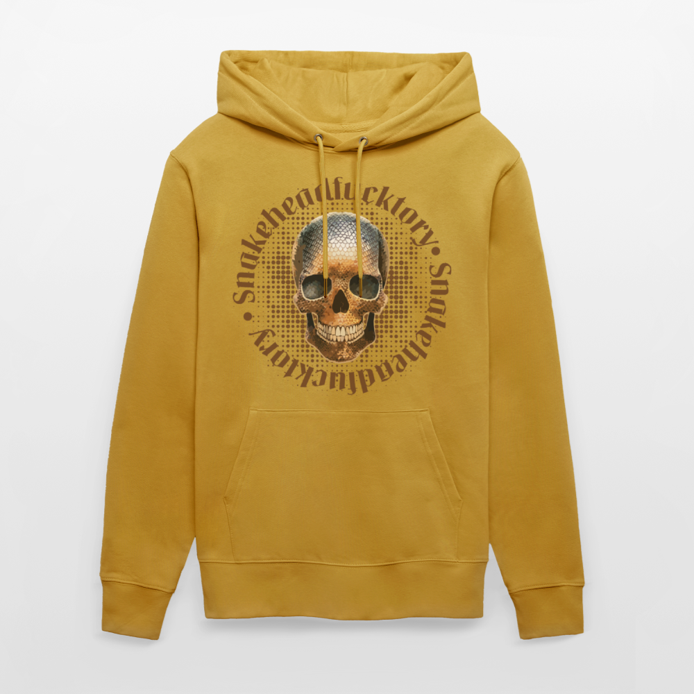 Unisex Hoodie mit SNAKEHEAD SKULL PRINT - Ocker