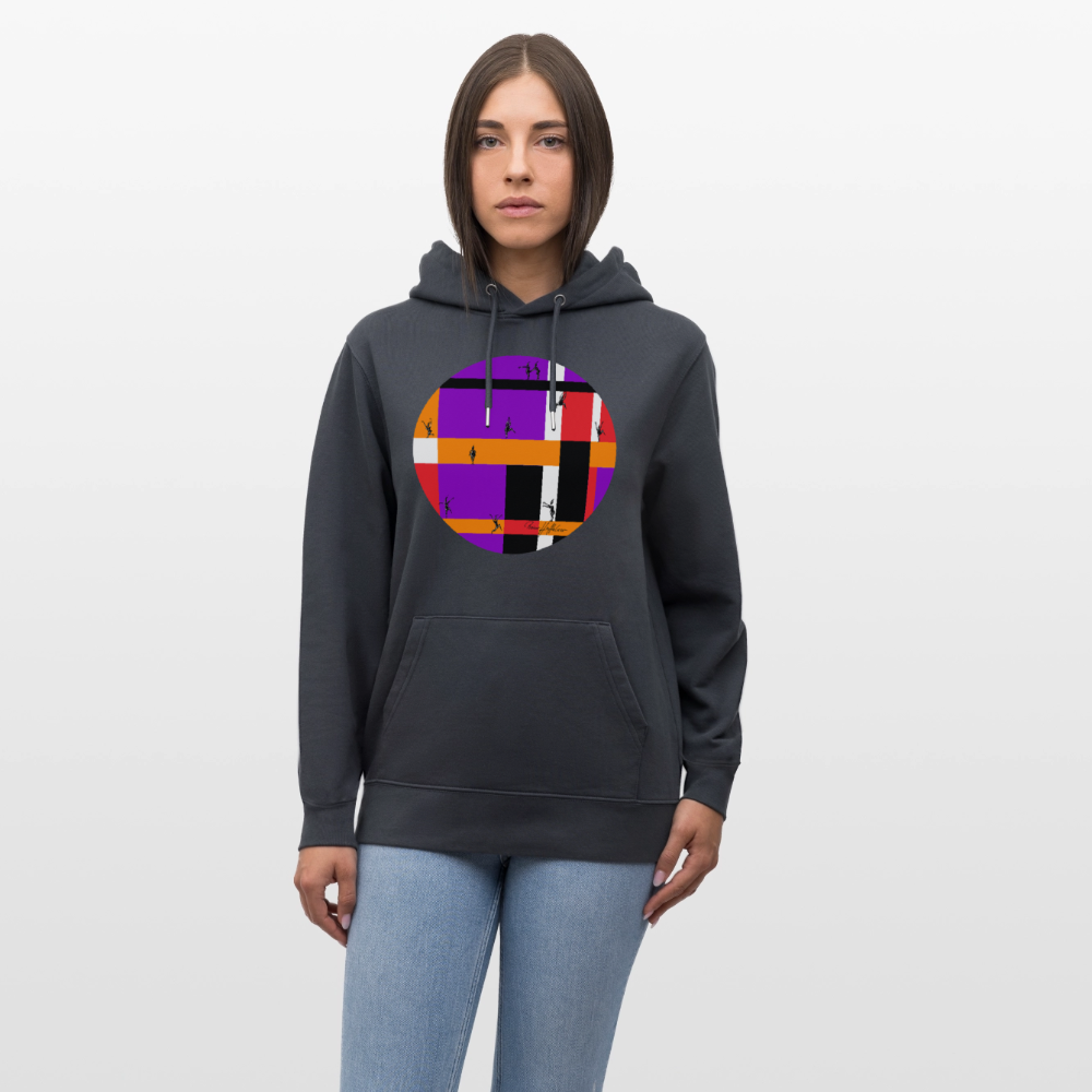 Unisex Bio-Hoodie mit TUSCHEMÄNNCHEN PRINT - Indigoblau