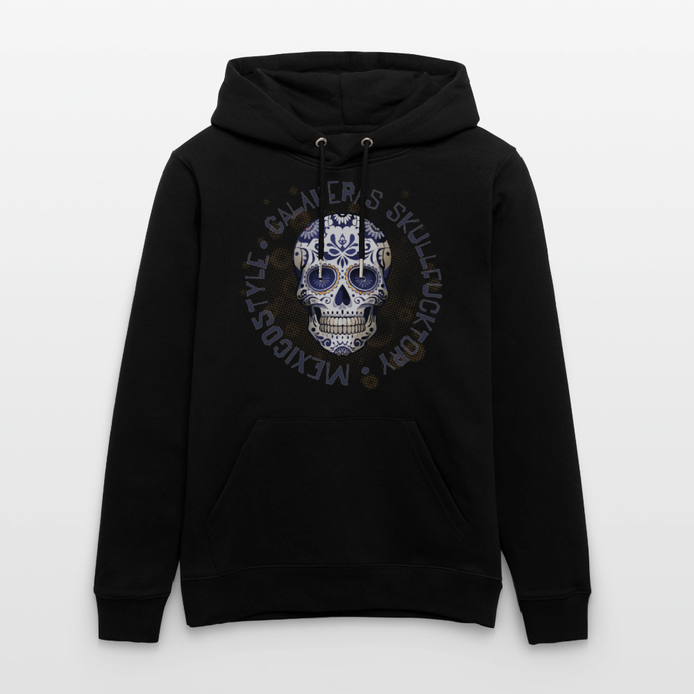 Unisex Hoodie mit CALAVERAS SKULL PRINT - Schwarz