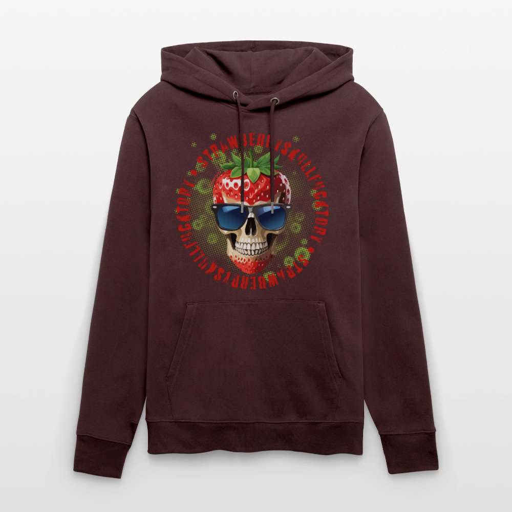 Unisex Hoodie mit STRAWBERRY SKULL PRINT - Maroon