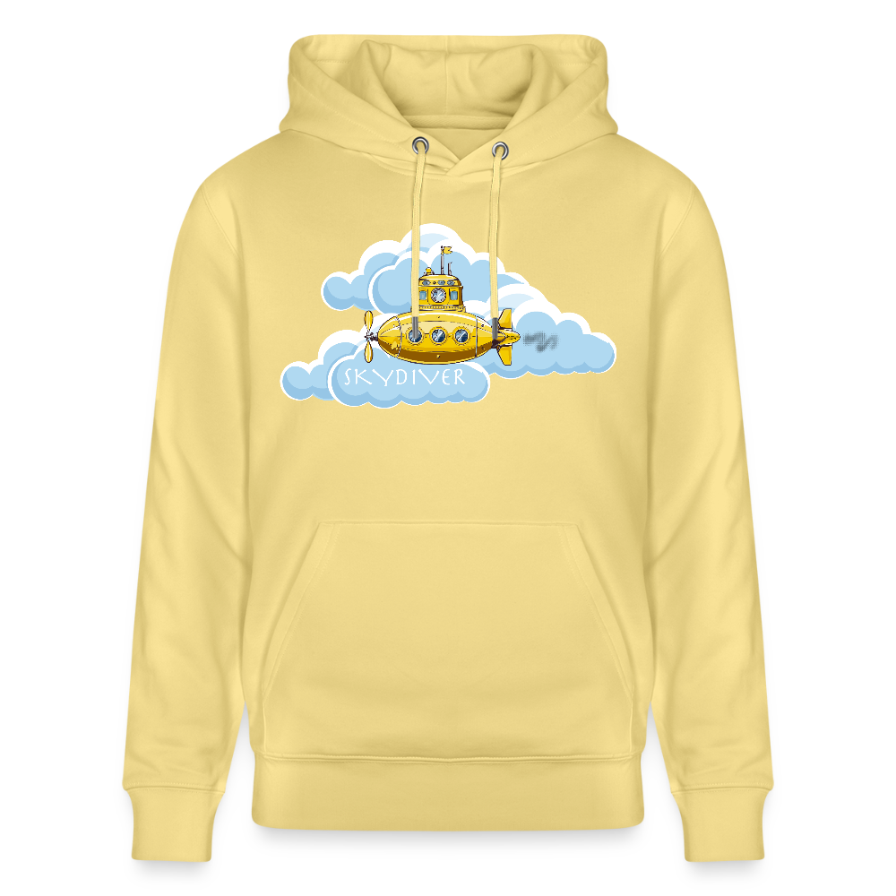 Unisex Bio-Hoodie mit SKYDIVER PRINT - Gelb Viva