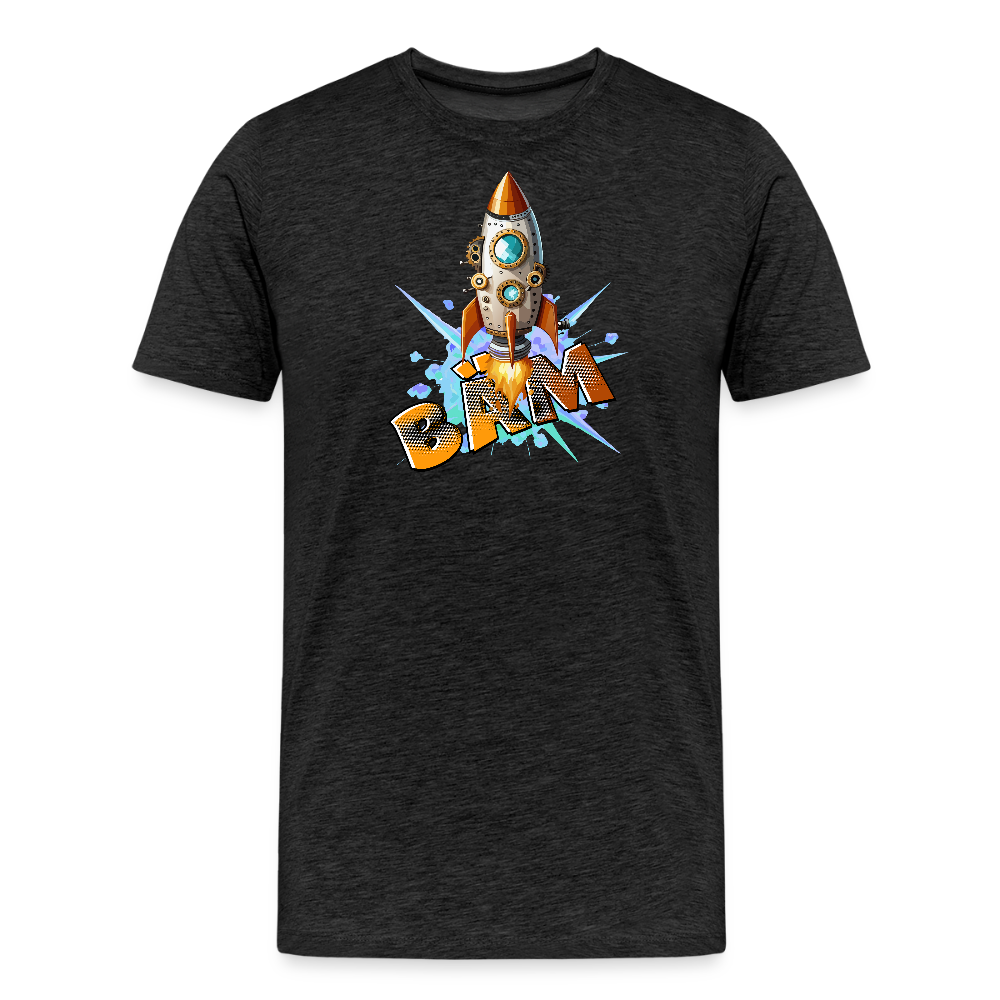 Männer Premium T-Shirt mit RAKETE PRINT - Anthrazit