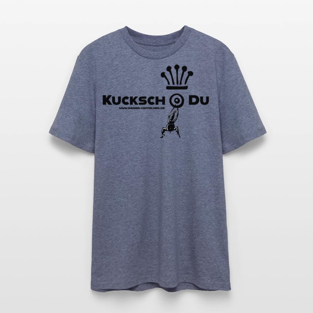Unisex Bio-T-Shirt mit KUCKSCH DU PRINT - Dunkelblau meliert