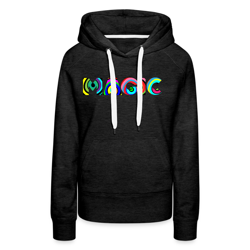 Frauen Premium Hoodie mit MAGIC PRINT - Anthrazit