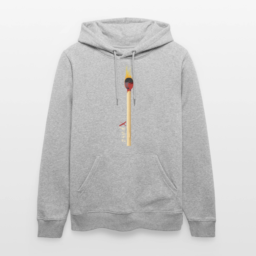 Unisex Hoodie mit zündX PRINT - Grau meliert