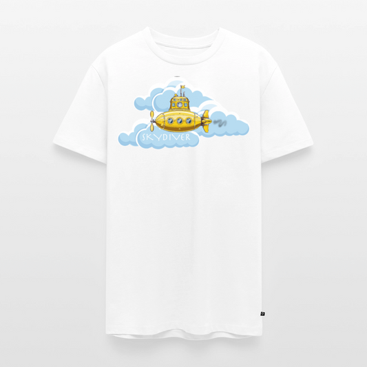 Männer Premium T-Shirt mit SKYDIVER PRINT - Weiß