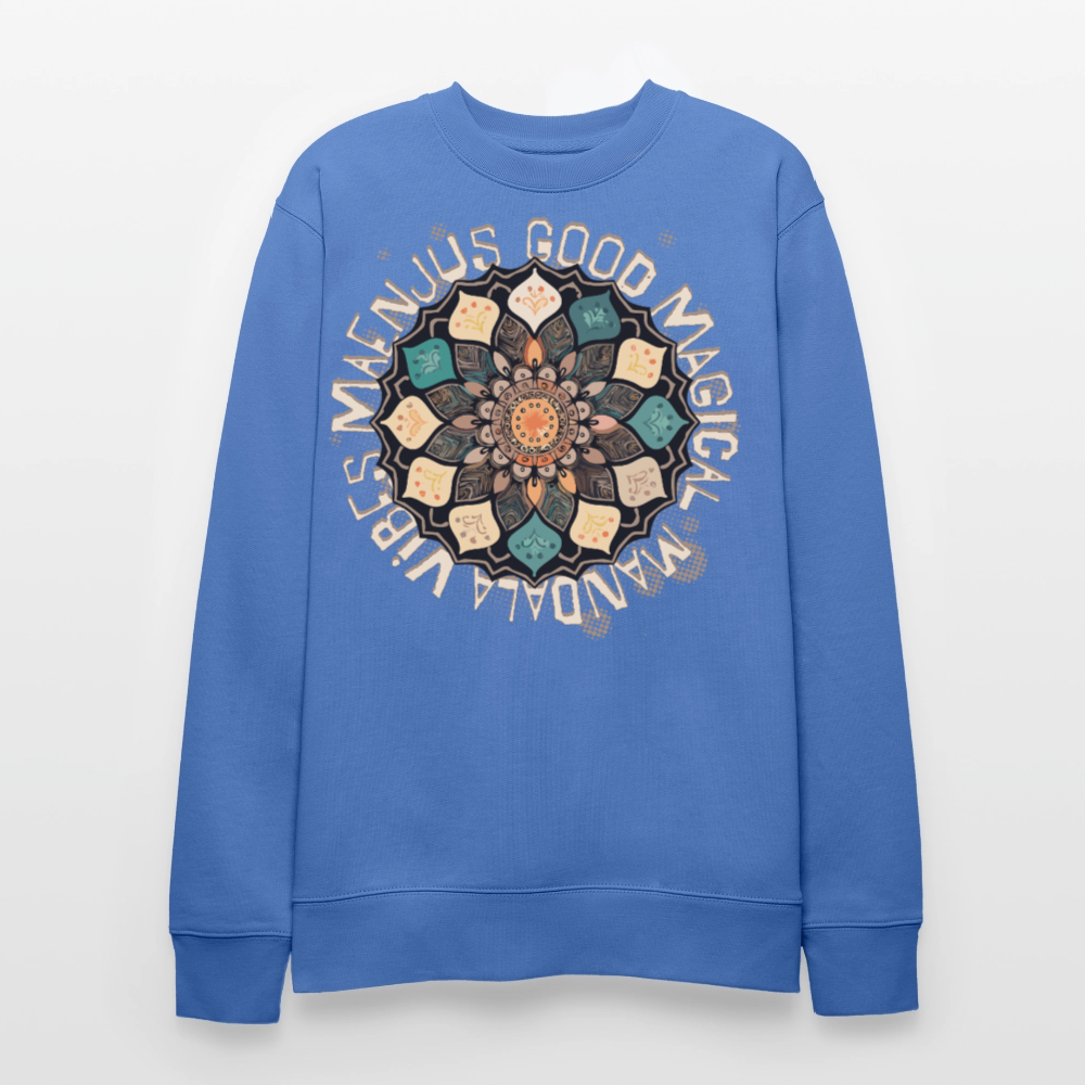 Unisex Bio-Sweatshirt mit MANDALA VIBES PRINT - Blau