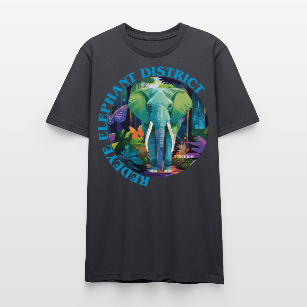 Unisex T-Shirt mit REDEYE ELEPHANT DISTRICT PRINT Vorderseite - Dunkles Graublau