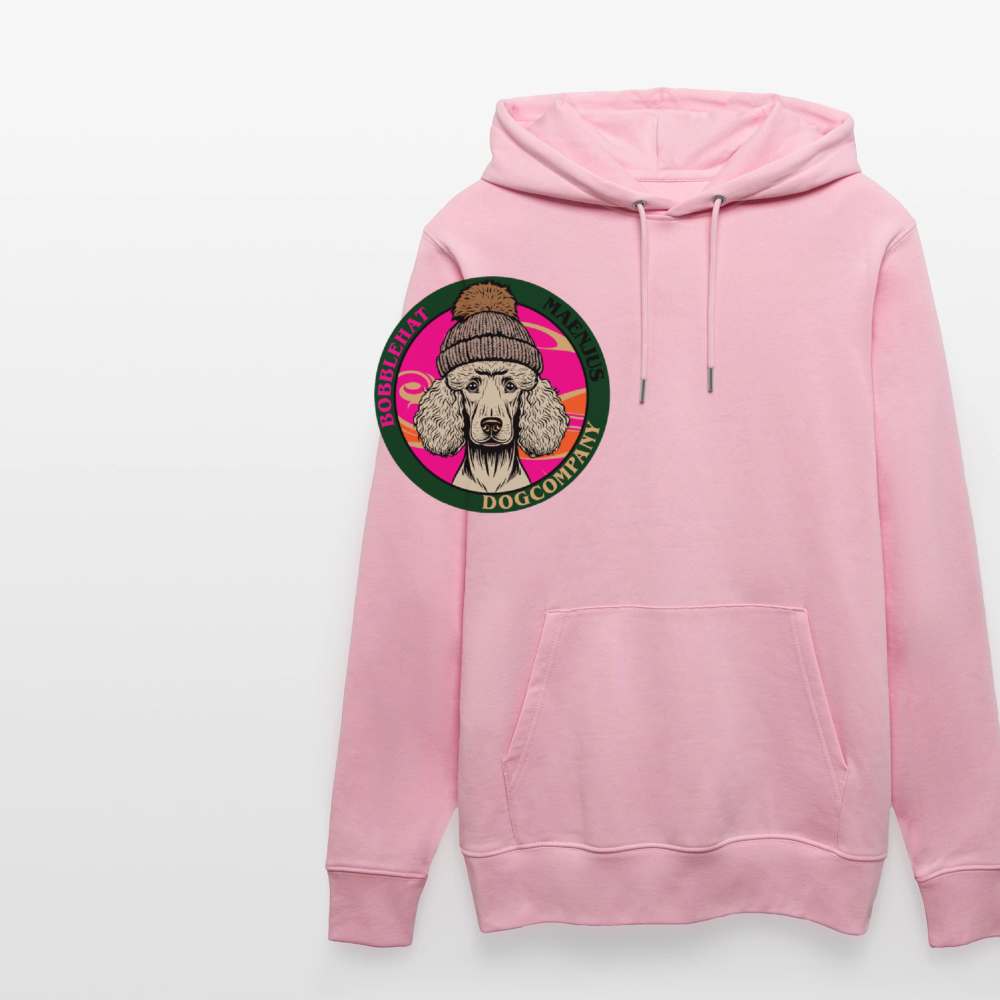 SUnisex Bio-Hoodie mit BOBBLEHAT DOGCOMPANY PRINT - Hellrosa