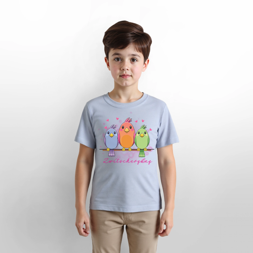 MNJS KIDS Bio T-Shirt mit ZWITSCHERGÄNG PRINT - Lavendel-Violett