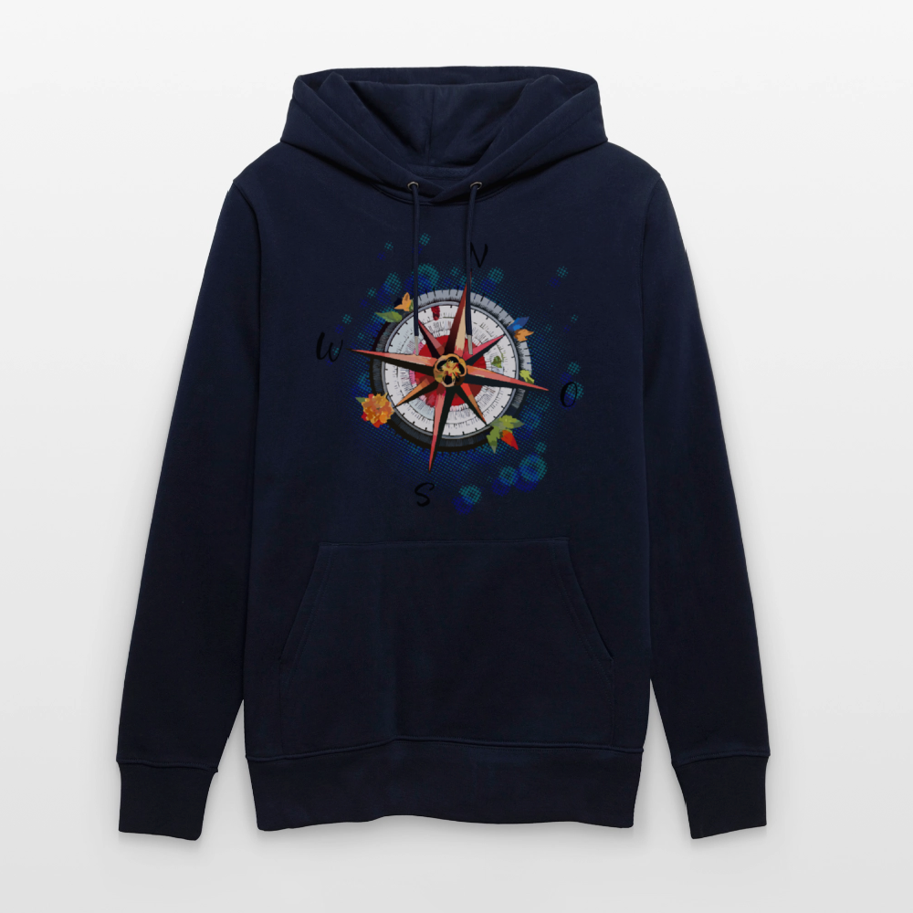Unisex Hoodie mit WINDROSE PRINT - Navy