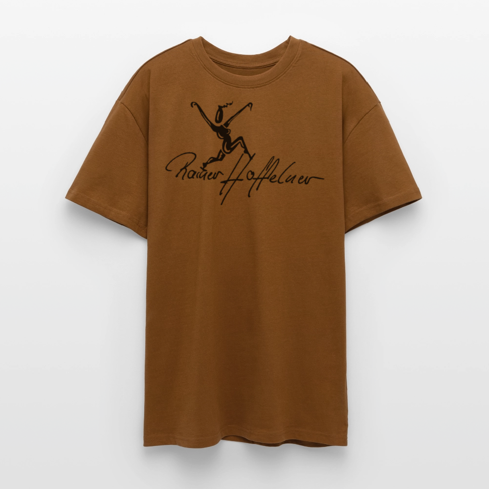 Heavy Oversize T-Shirt mit TUSCHEMÄNNCHEN PRINT - Toffee