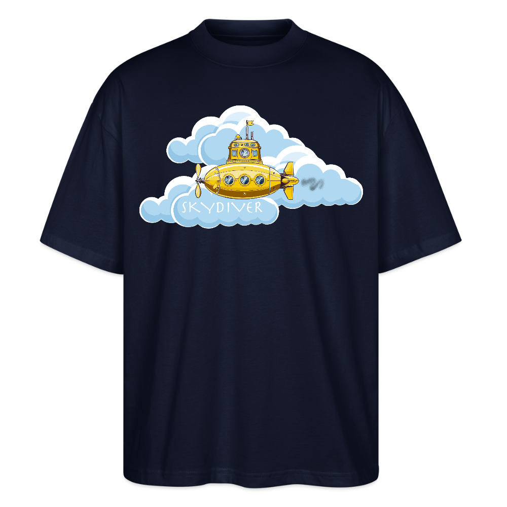 Oversized Unisex T-Shirt mit SKYDIVER PRINT - Navy