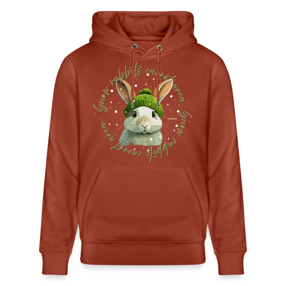 Unisex Bio-Hoodie mit SNOW RABBITS CARROT AREA PRINT - Terrakotta