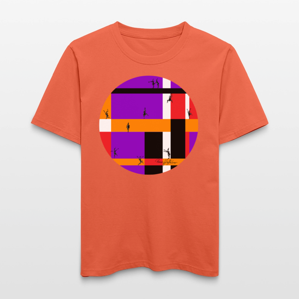 Relaxed Fit Unisex Bio-T-Shirt mit DYNAMIC FIELDS PRINT - Hellrot