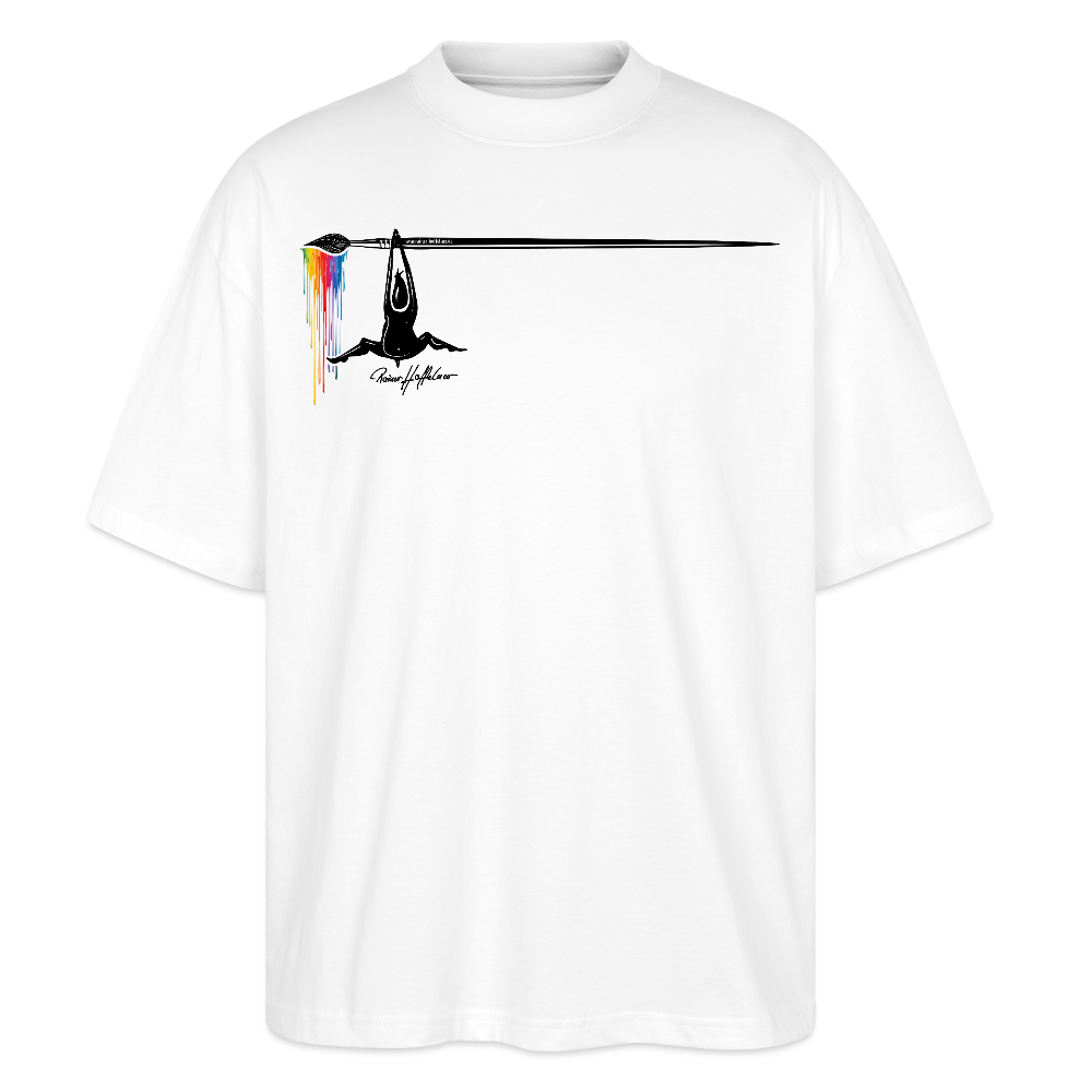 Oversized Unisex T-Shirt mit MÄNNLE PRINT - Weiß