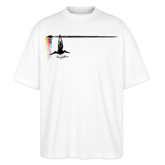 Oversized Unisex T-Shirt mit MÄNNLE PRINT - Weiß