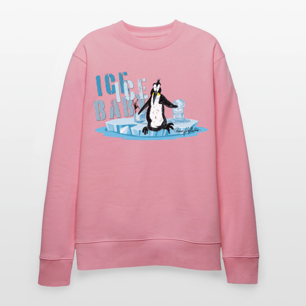 Unisex Bio-Sweatshirt mit ICE ICE BABY PRINT - Lila Traum