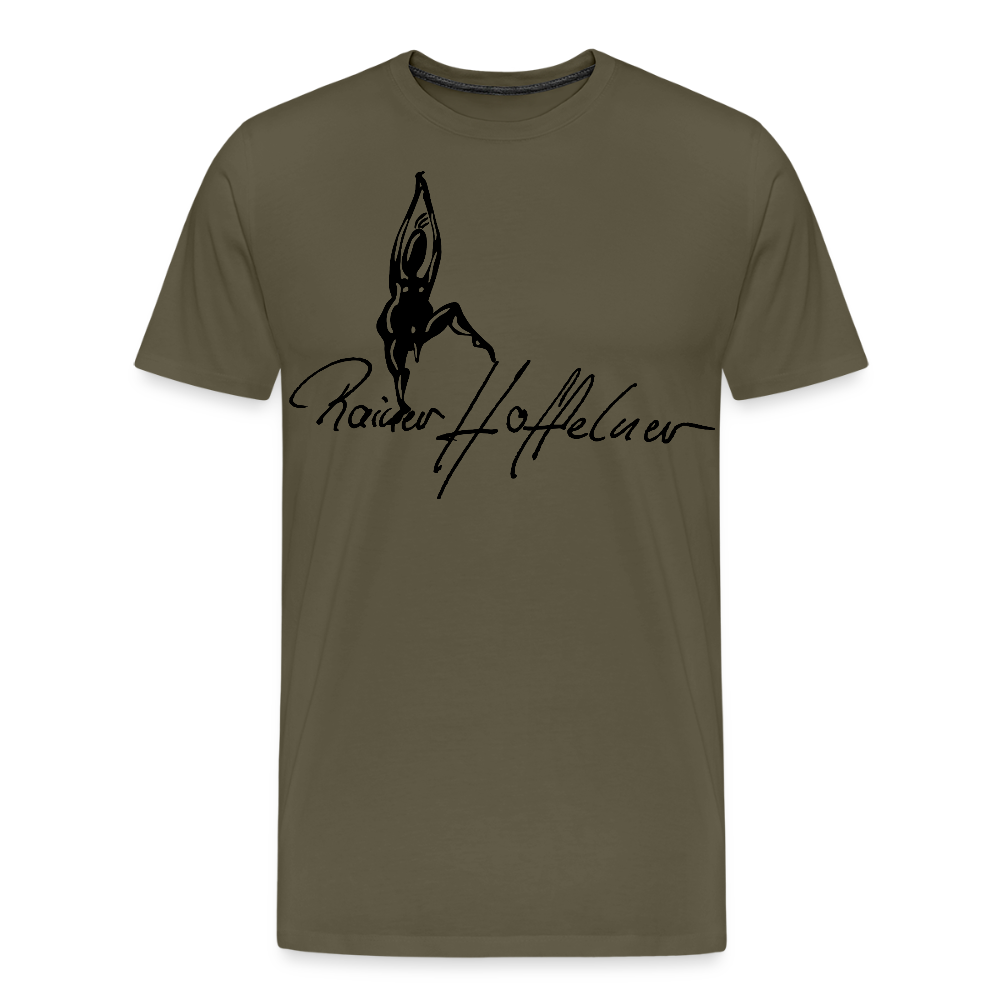 Männer Premium T-Shirt mit TUSCHEMÄNNCHEN PRINT - Khaki