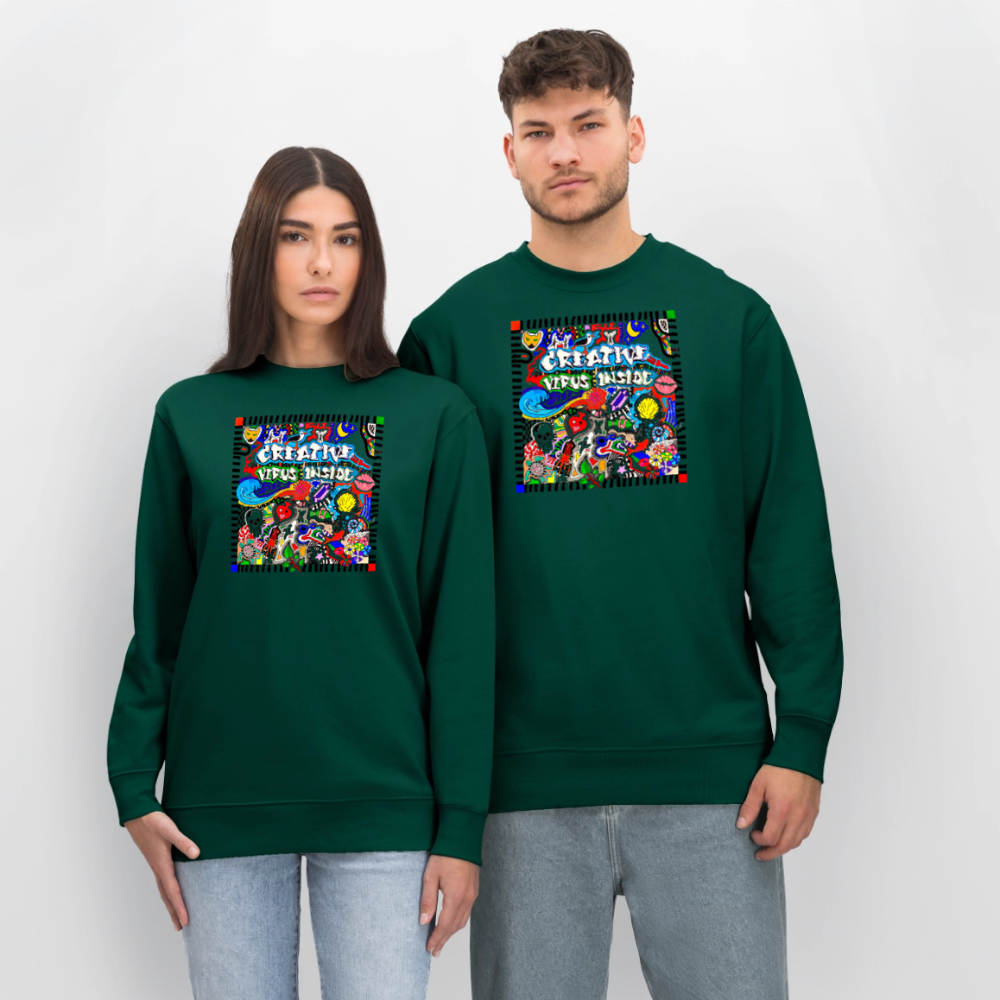 Unisex Bio-Sweatshirt mit CREATIVE VIRUS INSIDE PRINT - Forest