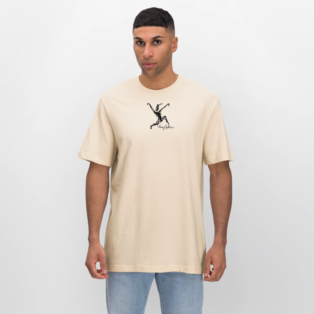 Unisex Bio-T-Shirt mit TUSCHEWEIBCHEN PRINT - Weißgrau