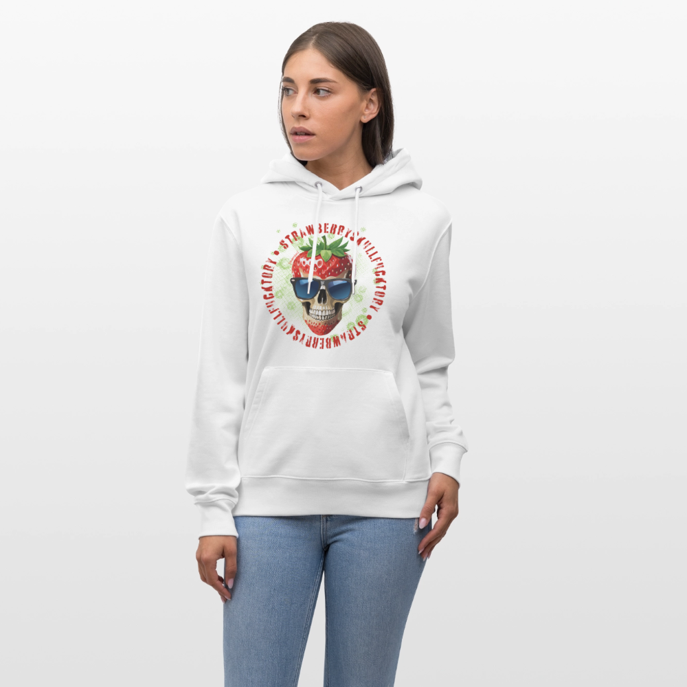 Unisex Hoodie mit STRAWBERRY SKULL PRINT - Weiß