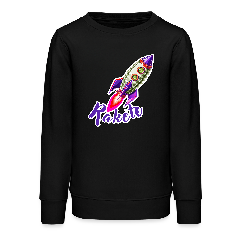 MNJS TEENS Bio Sweatshirt mit RAKETE PRINT - Schwarz