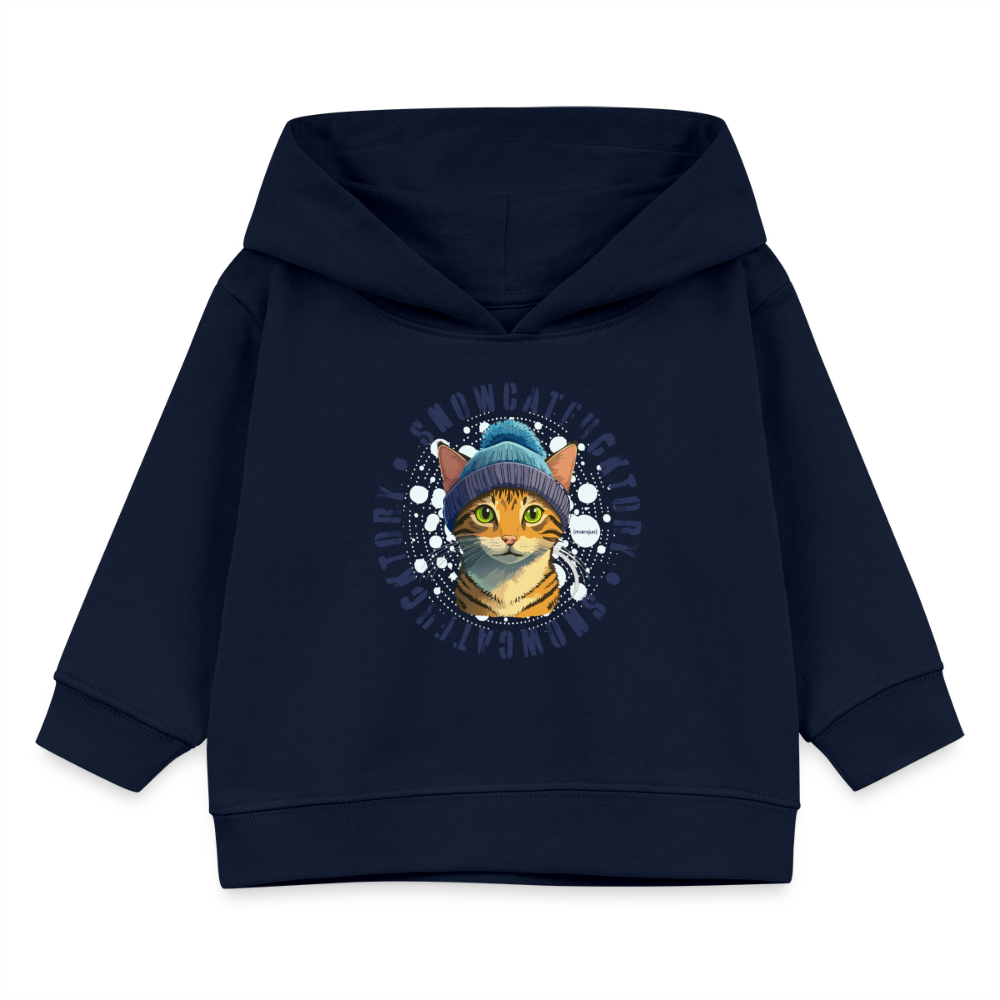 MNJS KIDS Bio Hoodie mit SNOWCATFUCKTORY PRINT - Navy