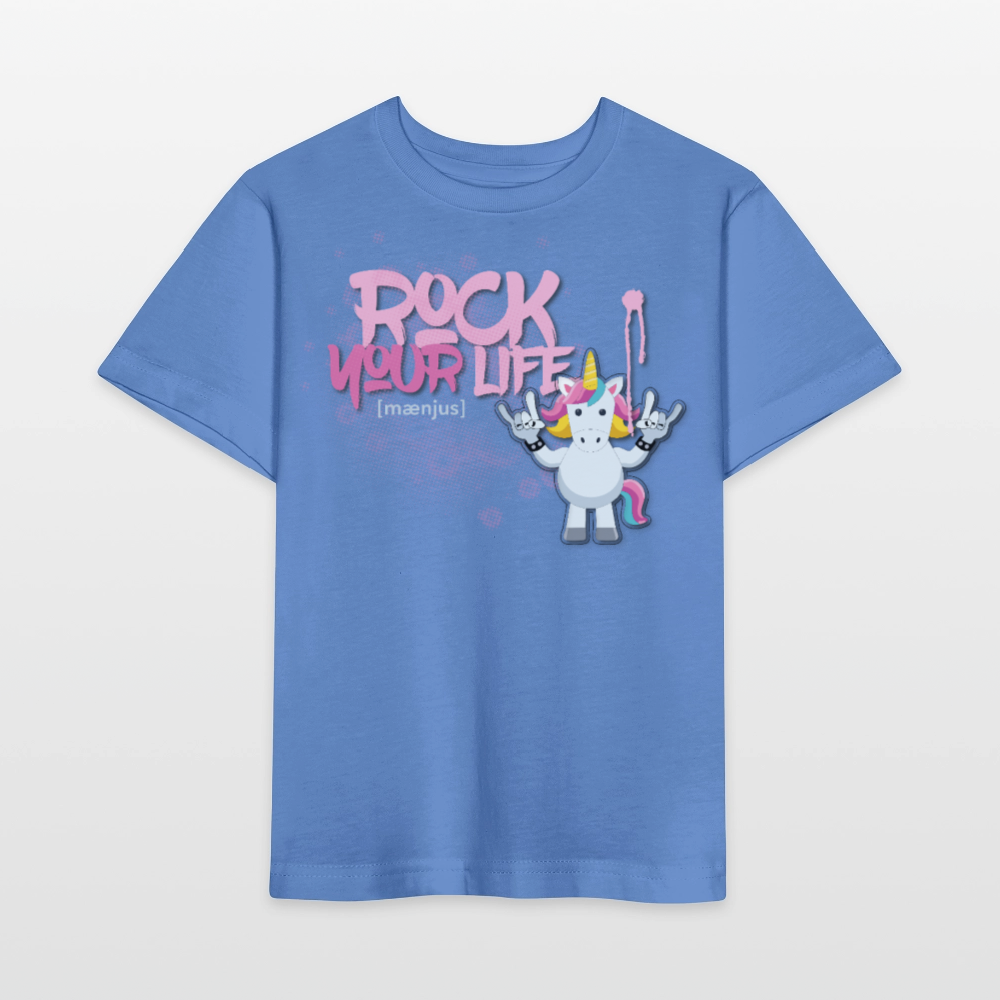 MNJS KIDS Bio T-Shirt mit ROCK YOUR LIFE PRINT - Blau