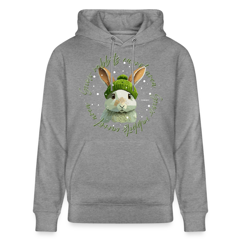 Unisex Bio-Hoodie mit SNOW RABBITS CARROT AREA PRINT - Hellgrau marmoriert