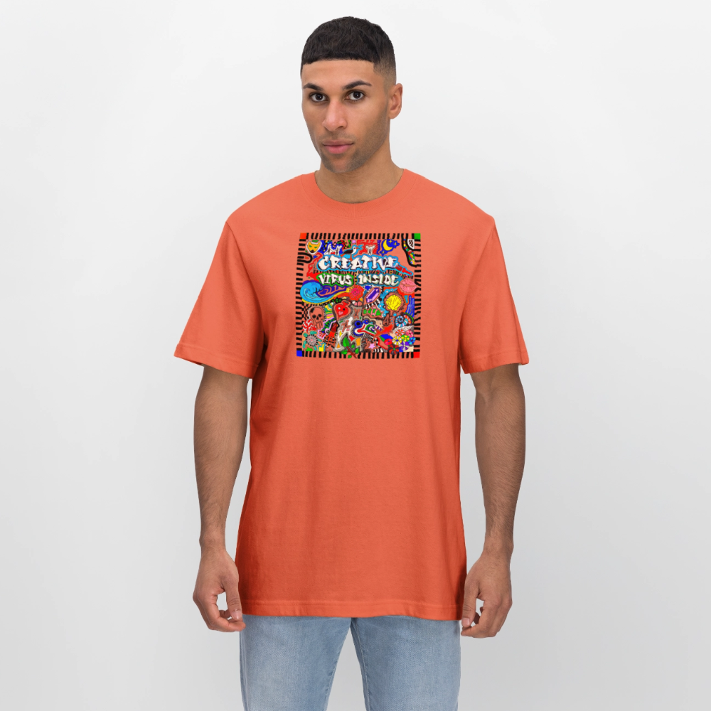 Unisex Bio-T-Shirt mit CREATIVE VIRUS INSIDE PRINT - Hellrot