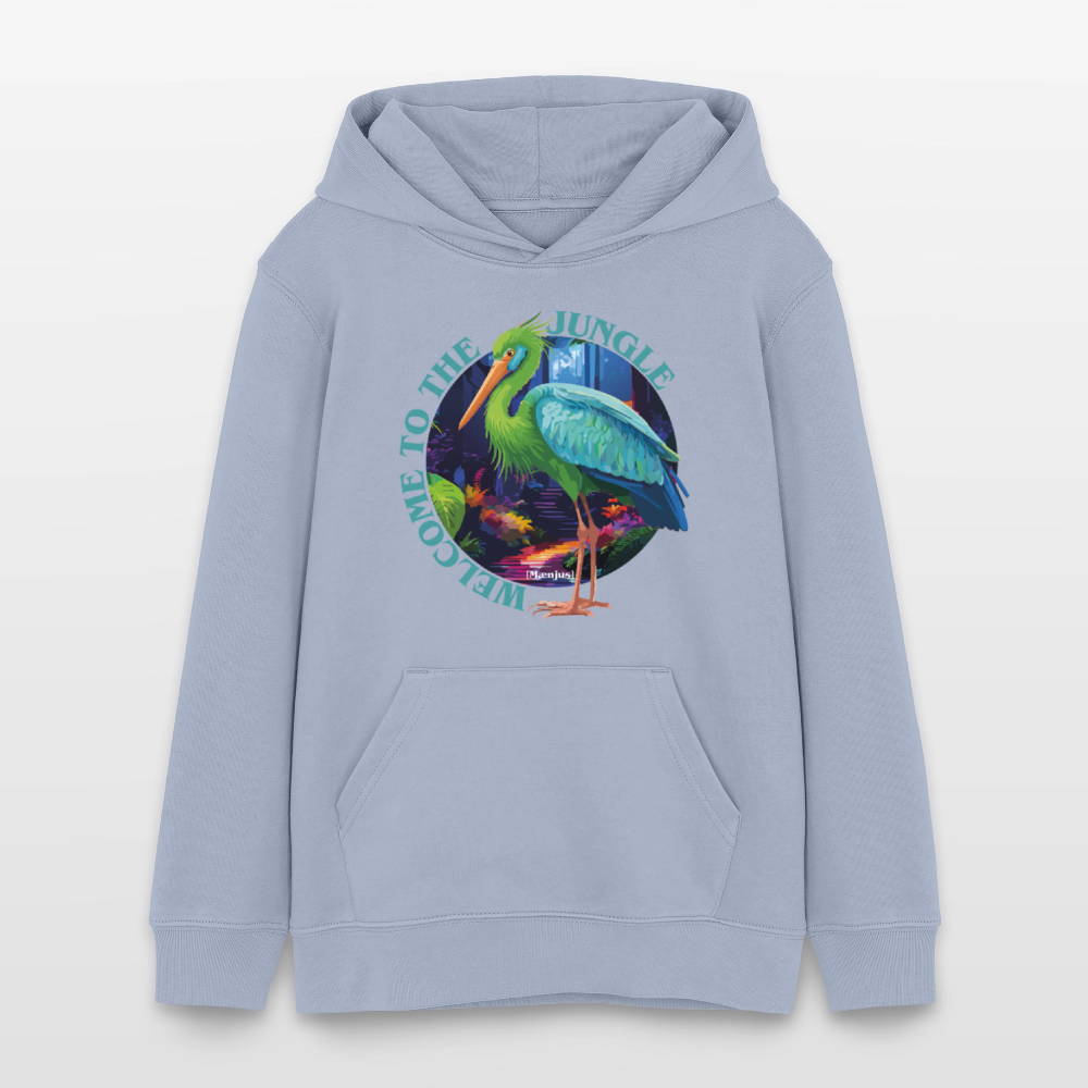 MNJS TEENS Bio-Hoodie mit WELCOME TO THE JUNGLE PRINT - Lavendel-Violett