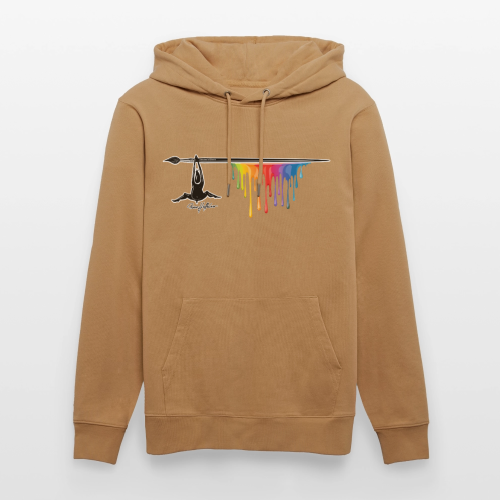Unisex Hoodie mit TUSCHEMÄNNCHEN PRINT - Karamell