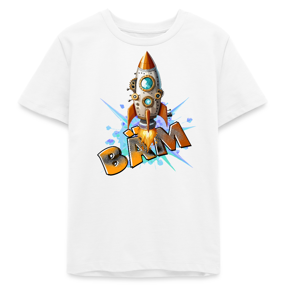 MNJS TEENS Bio T-Shirt mit BÄM PRINT - Weiß