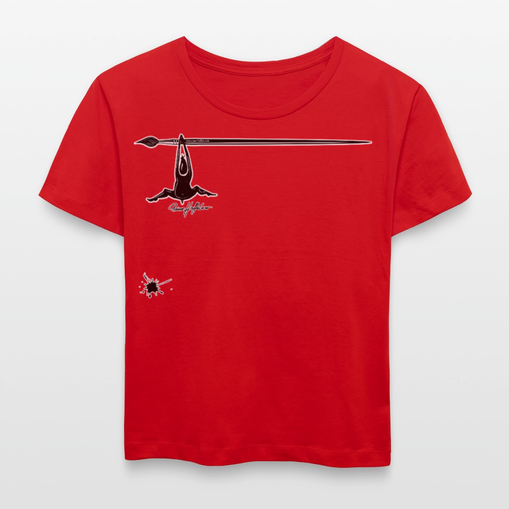 Frauen T-Shirt mit MÄNNLE PRINT - Rot