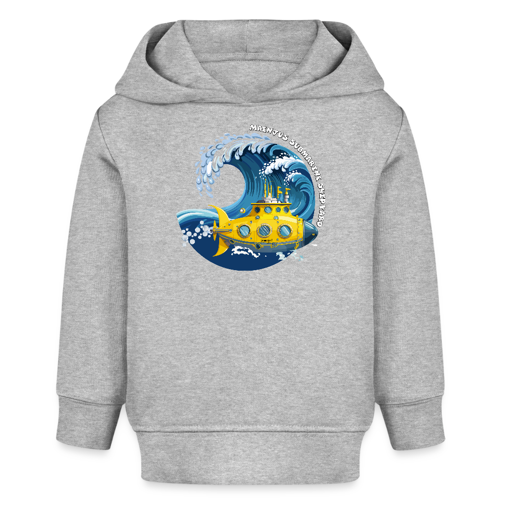 MNJS KIDS Bio Hoodie mit SUBMARINE SHIPYARD PRINT - Grau meliert