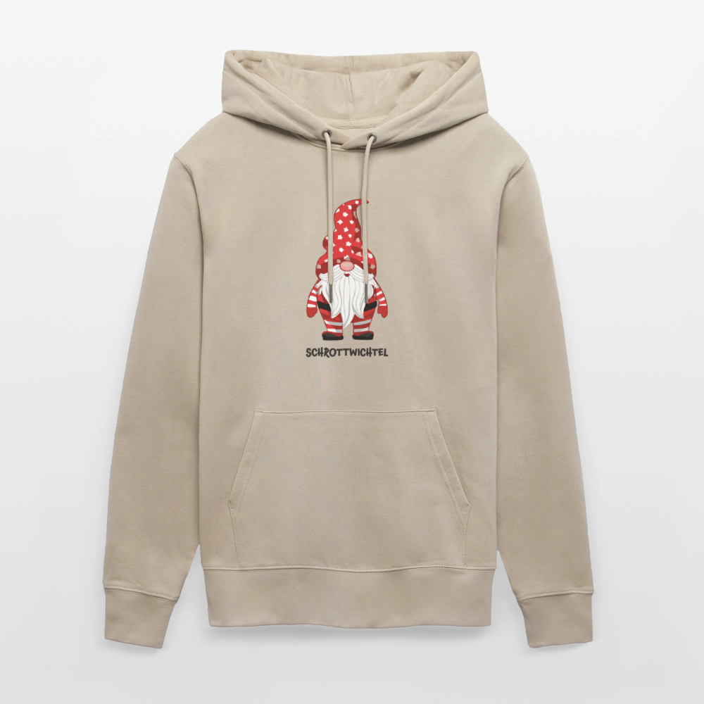 Unisex Bio-Hoodie mit SCHROTTWICHTEL PRINT - Beige