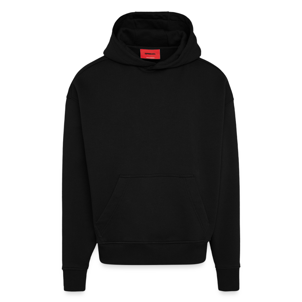 Heavyweight Oversized Organic Hoodie mit FLYING COW PRINT - SOLID BLACK