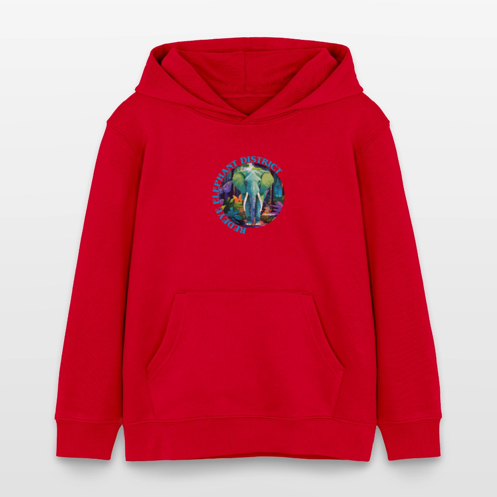 MNJS KIDS Bio-Hoodie mit REDEYE ELEPHANT DISTRICT PRINT - Rot
