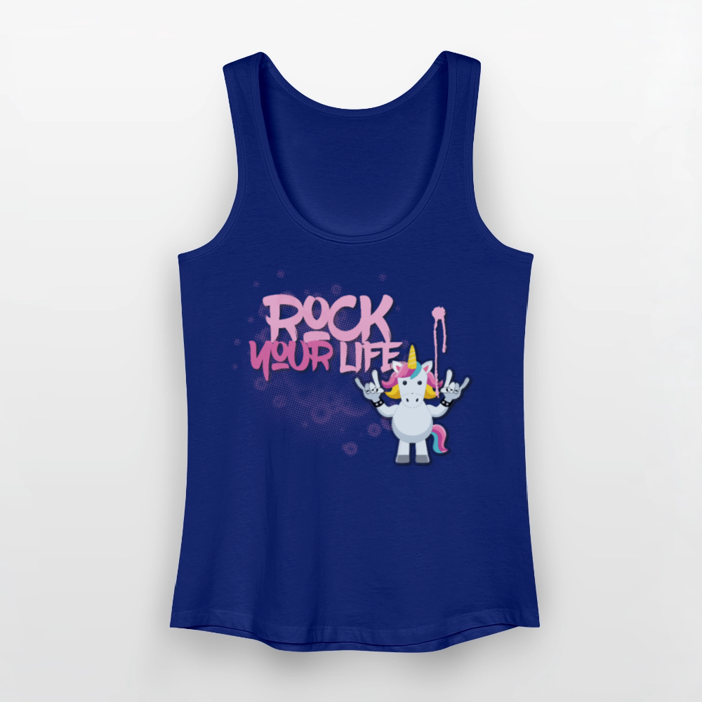 Frauen Tank Top mit ROCK YOUR LIFE PRINT - Königsblau