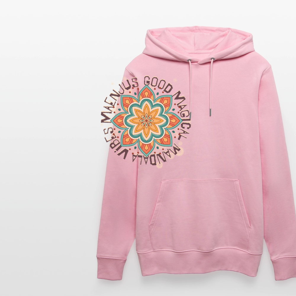 Unisex Bio-Hoodie mit MANDALA VIBES PRINT - Hellrosa